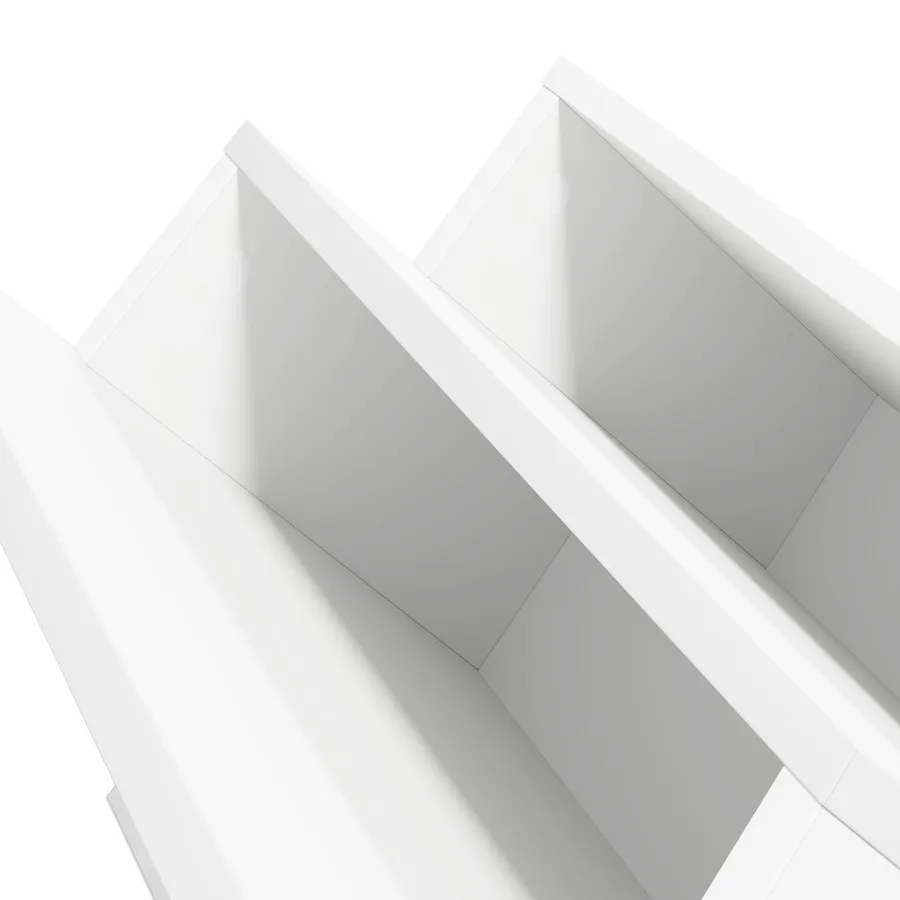 Étagère à magazines Blanc 65 x 53 x 28,5 cm Bois d'ingénierie - 9