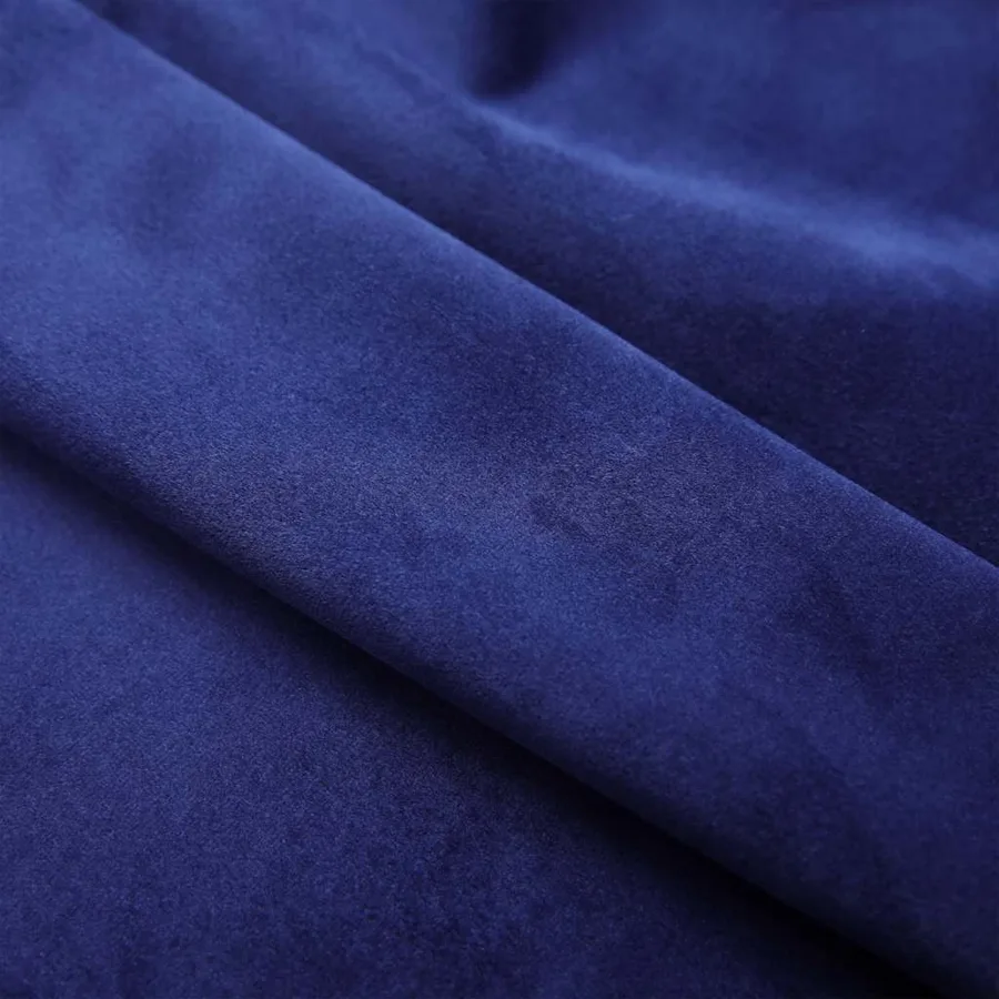 Rideaux occultants et anneaux 2pcs Velours Bleu foncé 140x225cm - 4