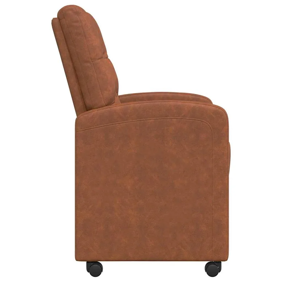 Chaises de Salle à Manger avec Roues 2 pcs Marron Faux cuir - 5