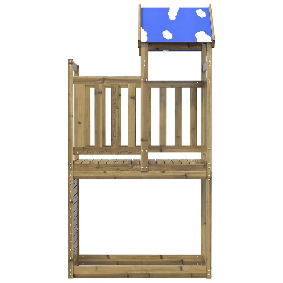 Tour de jeu Marron 110,5 x 52,5 x 215 cm Bois solide imprégné - 2