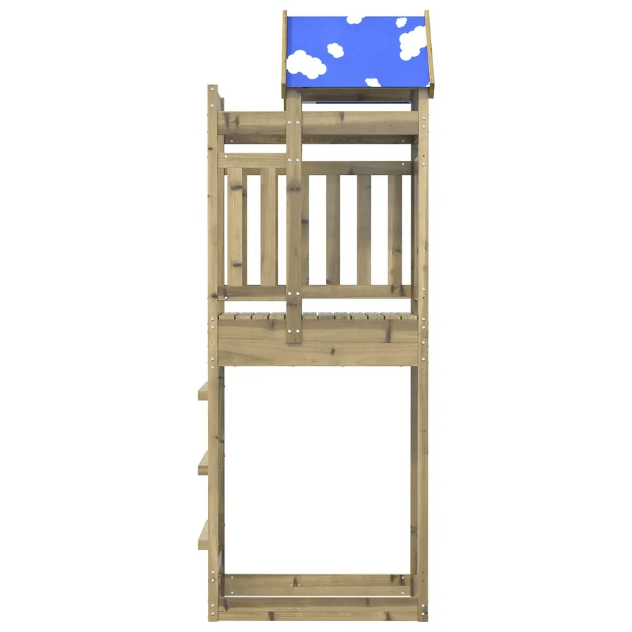 Tour de jeu Marron 85 x 52,5 x 239 cm Bois solide imprégné - 2