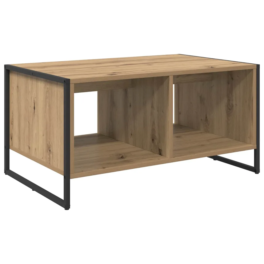 Table basse Chêne artisan 80 x 50 x 40 cm Bois d'ingénierie - 2