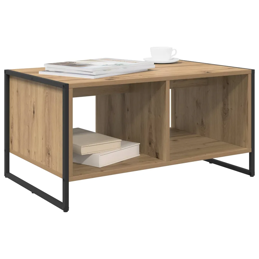 Table basse Chêne artisan 80 x 50 x 40 cm Bois d'ingénierie - 3