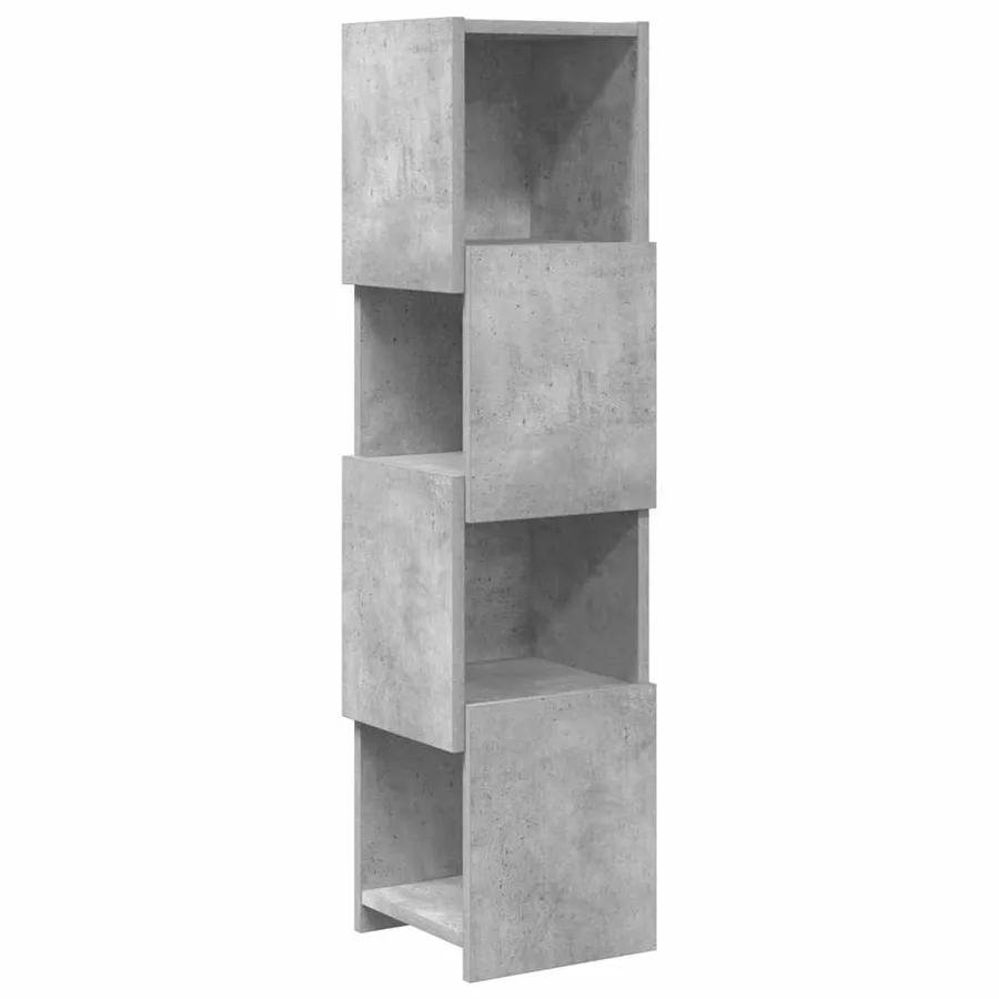 Meuble d'angle Gris béton 25,5x25x102cm Bois d'ingénierie - 2