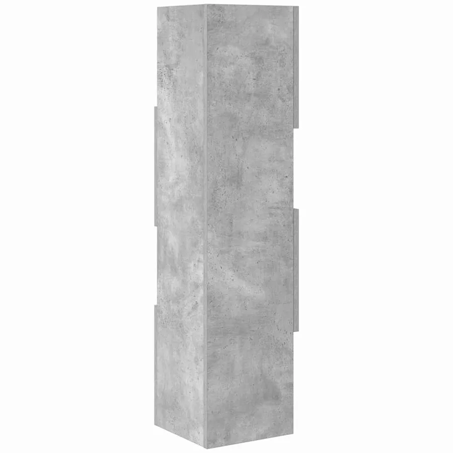 Meuble d'angle Gris béton 25,5x25x102cm Bois d'ingénierie - 7