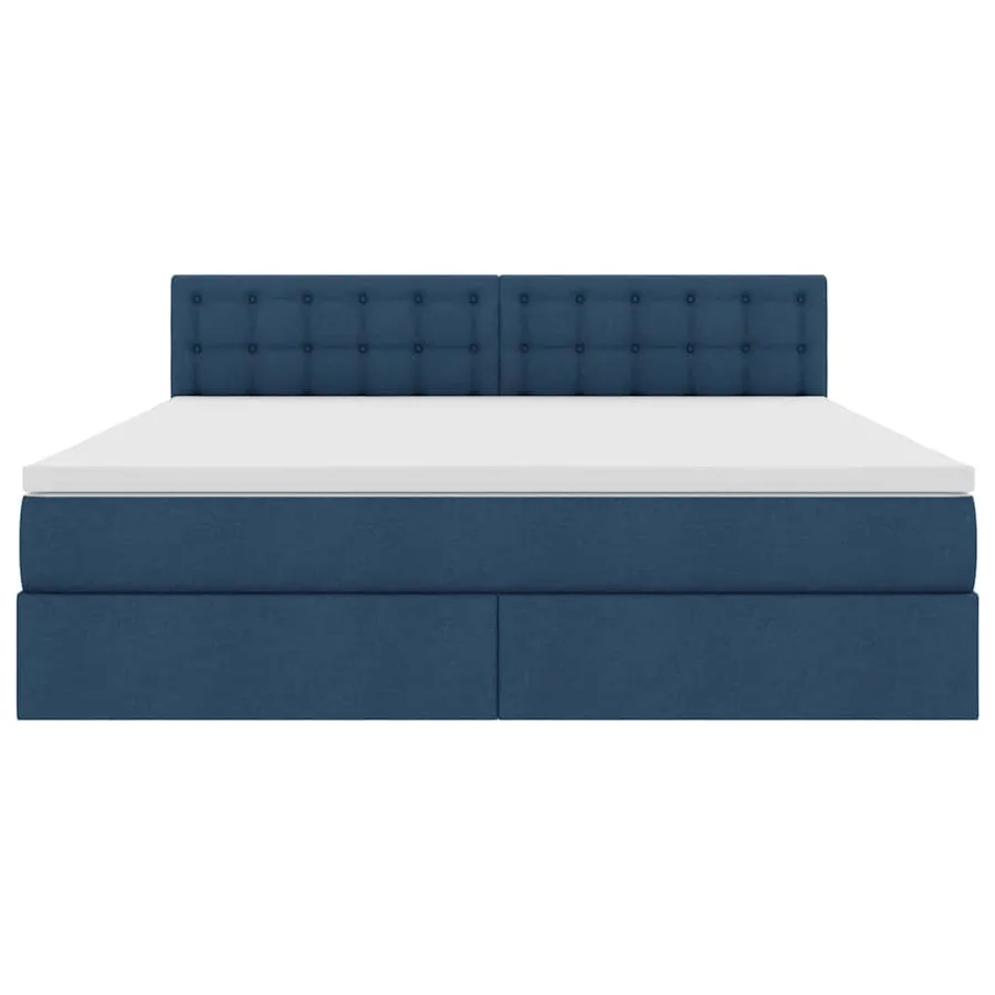 Lit avec rangement et matelas avec matelas Bleu 180 x 200 cm - 7