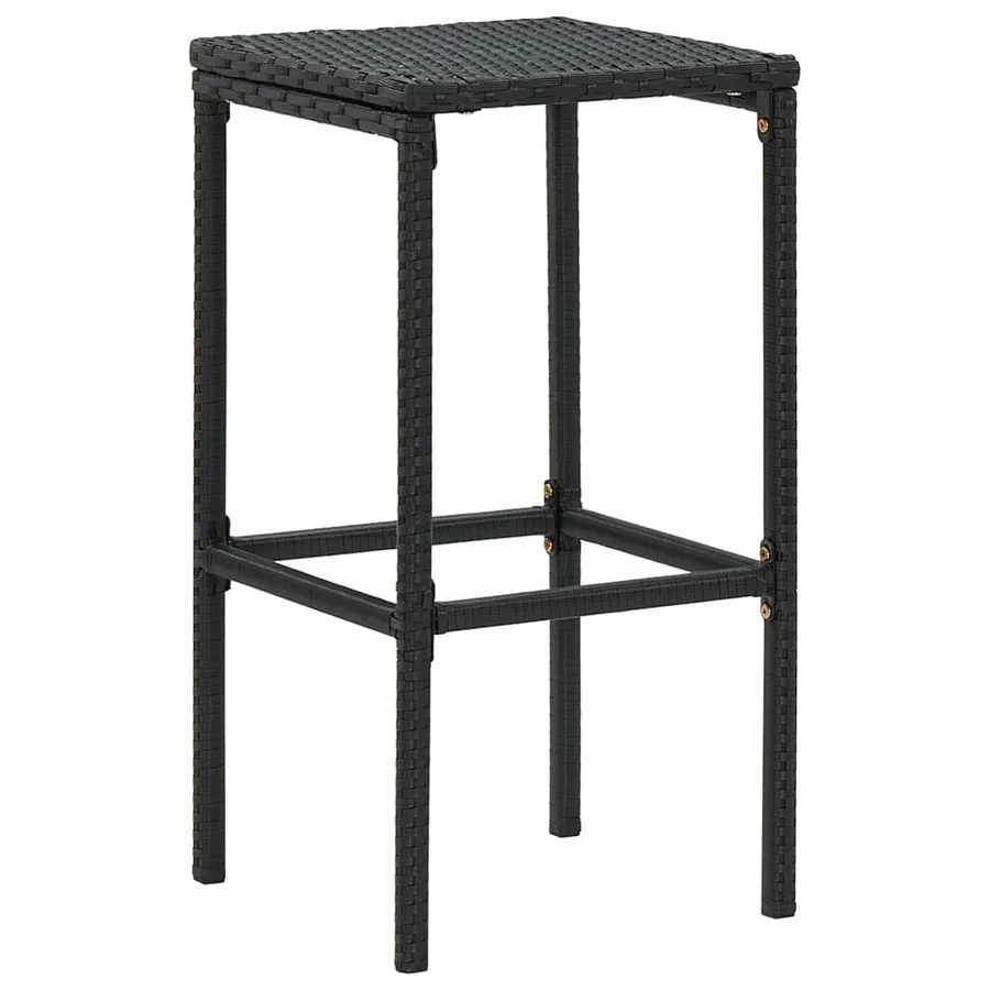 Ensemble de bar de jardin avec coussins 7 pcs Noir - 13