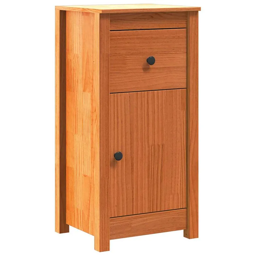 Buffet Brun cire 39 x 34,5 x 80 cm Pin massif - 2
