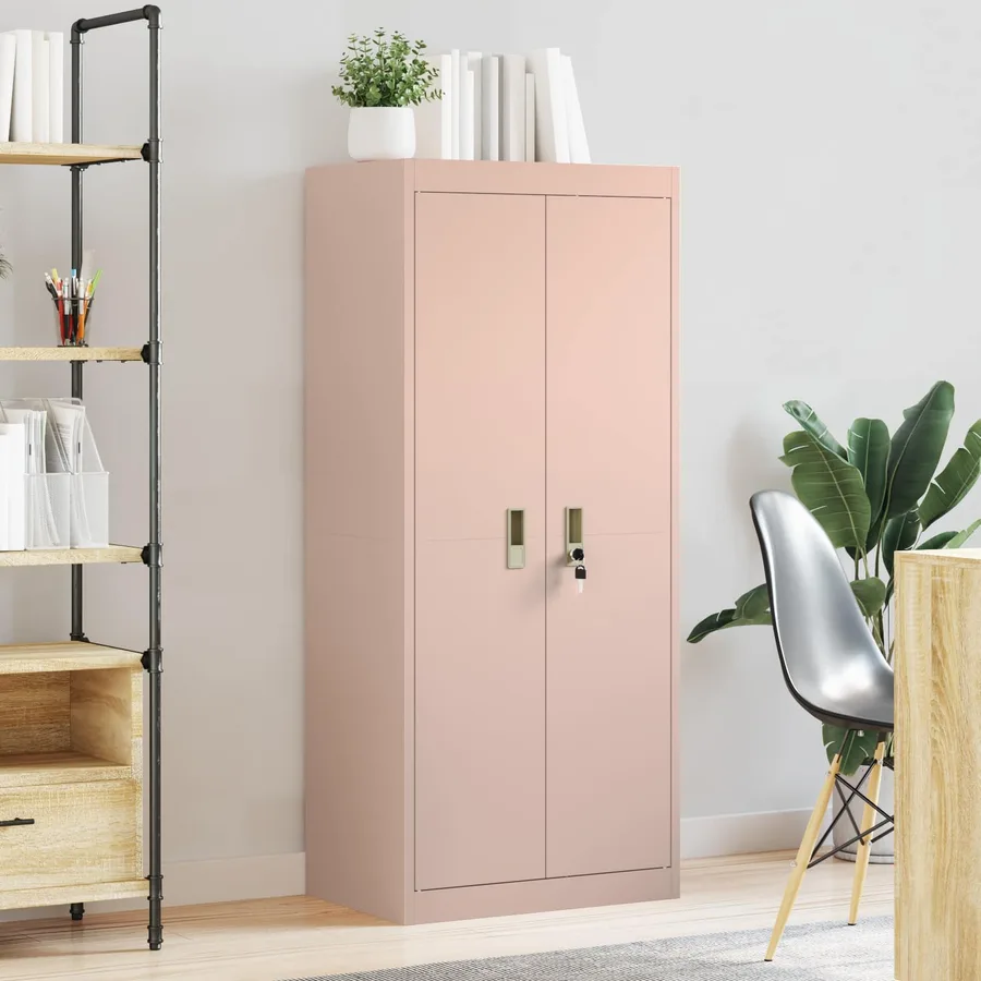 Armoire de rangement Rose 60 x 40 x 140 cm Acier - 4