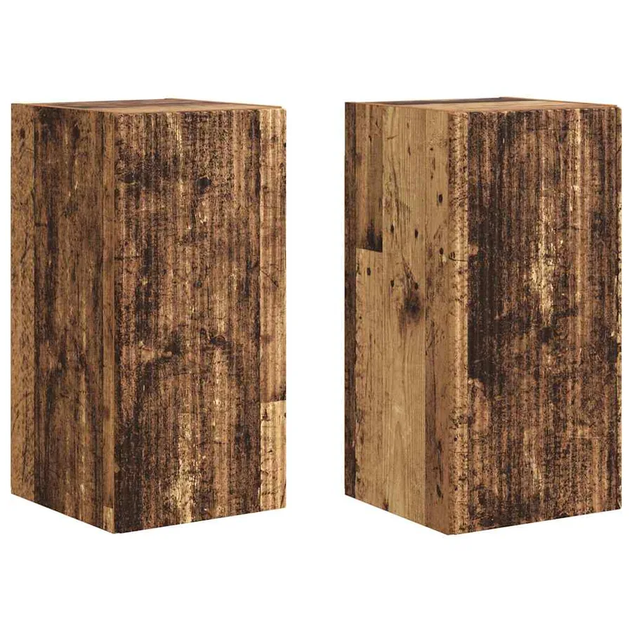 Meuble TV mural Montage mural 2 pcs Bois Ancien 30 x 31 x 60 cm - 2