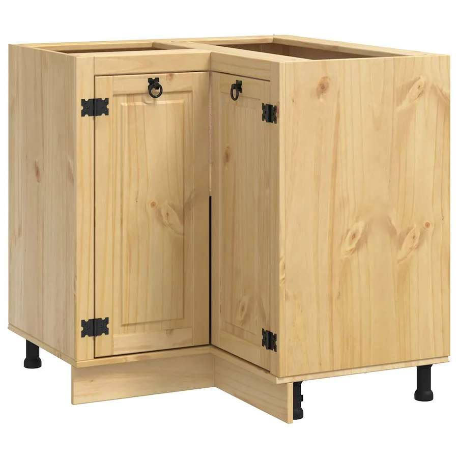 Armoire SKI Brun Miel 80 x 80 x 81 cm Pin massif - 2