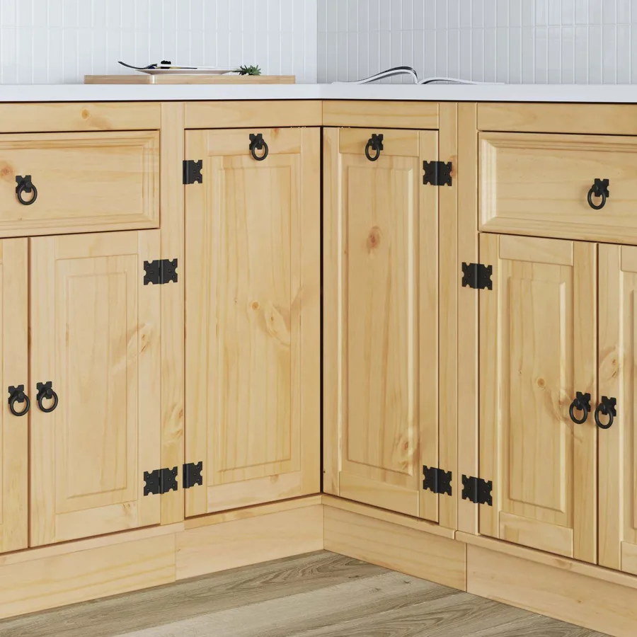 Armoire SKI Brun Miel 80 x 80 x 81 cm Pin massif - 4