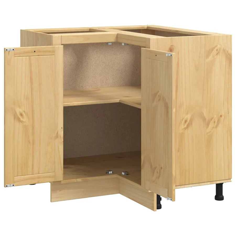 Armoire SKI Brun Miel 80 x 80 x 81 cm Pin massif - 5