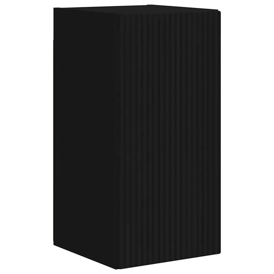 Meuble TV mural Noir 30 x 31 x 60 cm Bois d'ingénierie - 2