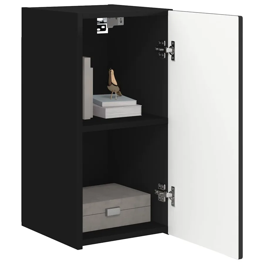 Meuble TV mural Noir 30 x 31 x 60 cm Bois d'ingénierie - 3