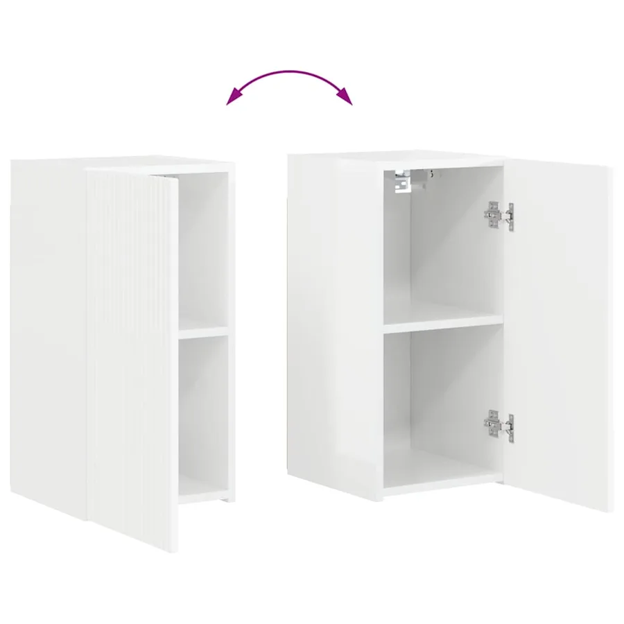 Meuble TV mural 2 pcs Blanc Brillant 30 x 31 x 60 cm - 13