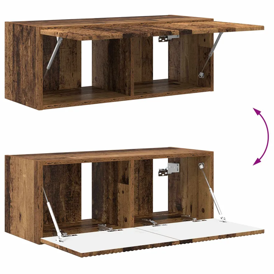 Ensemble meuble TV 2 pcs Bois ancien Bois d'ingénierie - 10