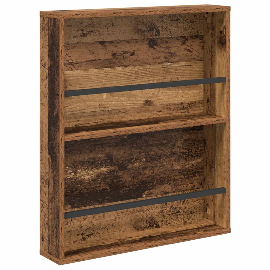 Étagère à magazines 2 pcs Bois ancien 60 x 12 x 70 cm - 5