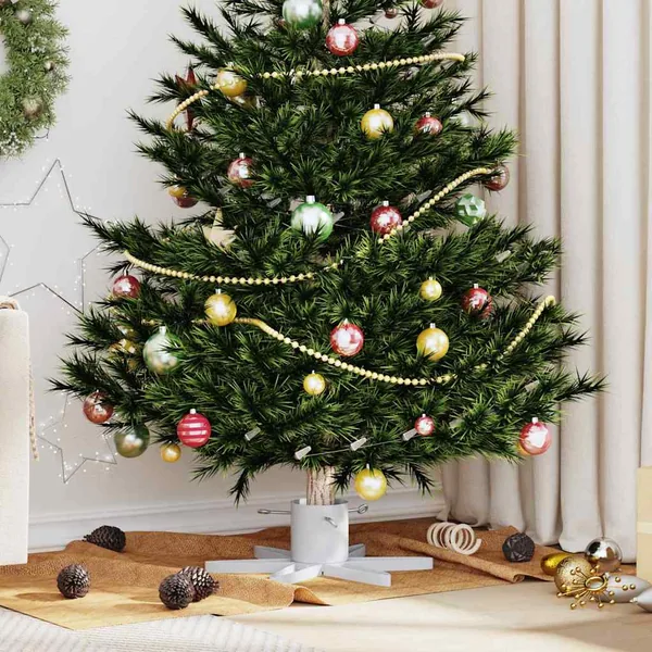 Pied de Sapin de Noël 1.73 Blanc 50 x 50 x 15,5 cm Acier
