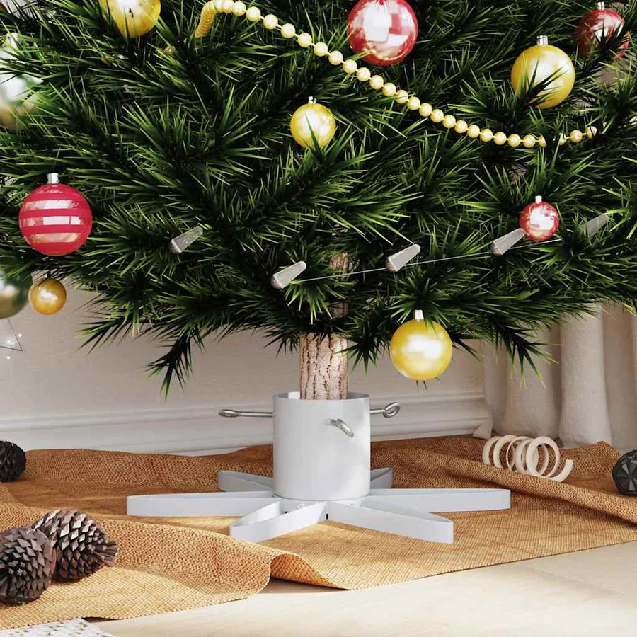Pied de Sapin de Noël 1.73 Blanc 50 x 50 x 15,5 cm Acier - 4