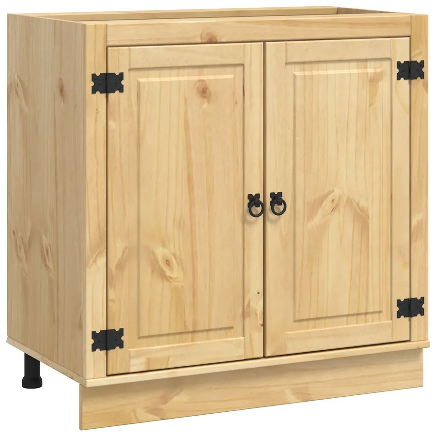 Armoire SKI Brun Miel 80 x 46 x 81,5 cm Pin massif - 2