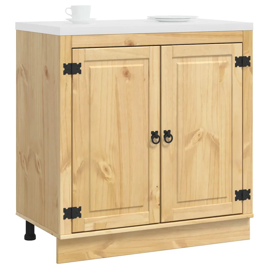 Armoire SKI Brun Miel 80 x 46 x 81,5 cm Pin massif - 3