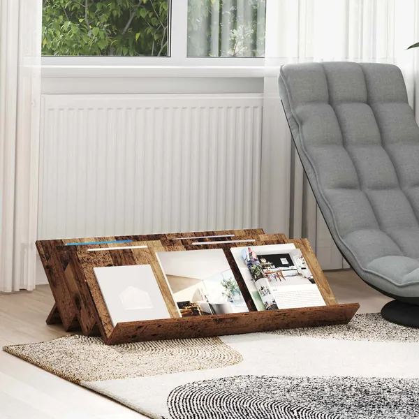 Étagère à magazines avec étagère Bois ancien 90 x 53 x 28,5 cm