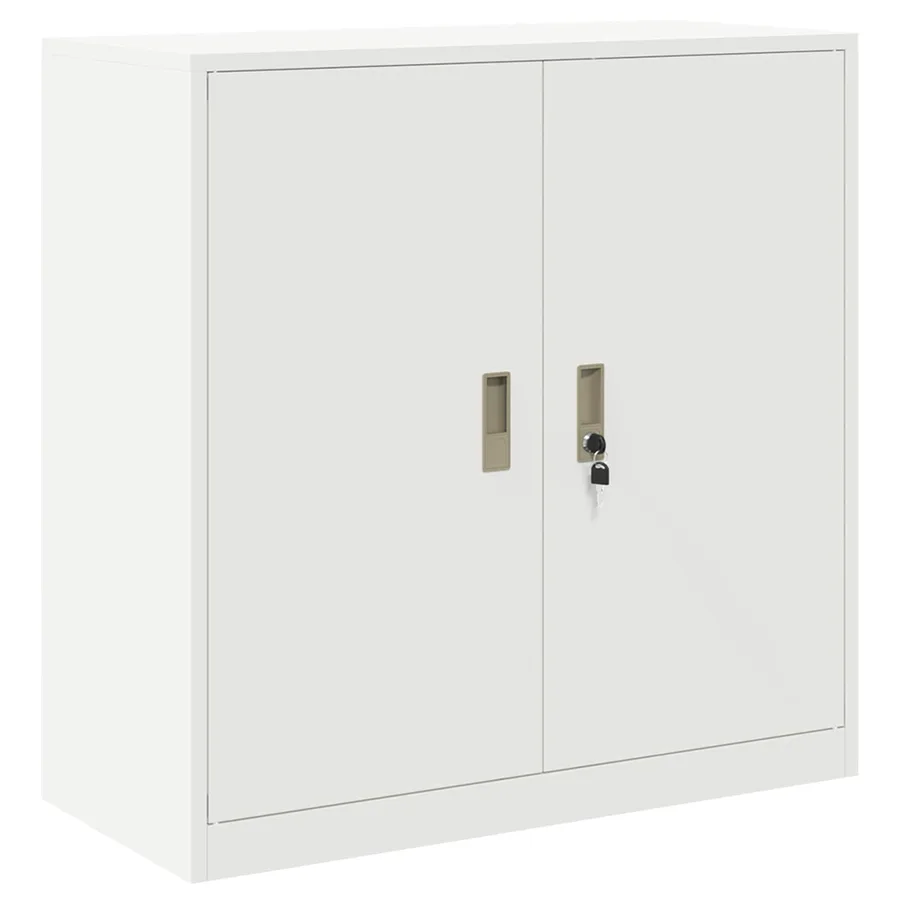 Armoire de rangement Blanc 90 x 40 x 90 cm Acier - 2