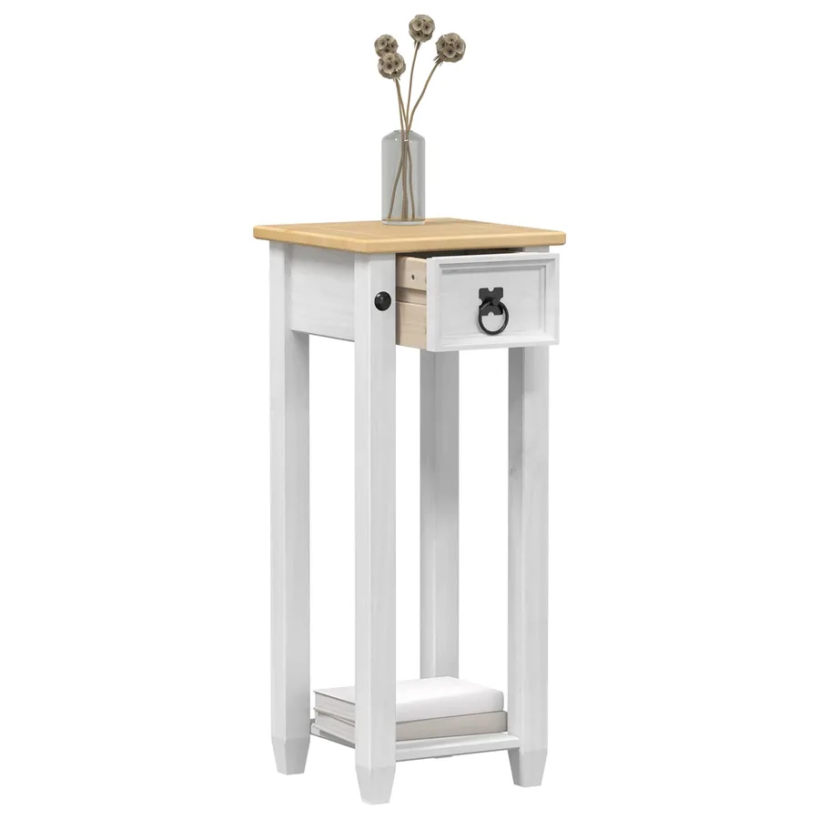 Support de Plante Blanc 30 x 30 x 73 cm Pin massif - 3