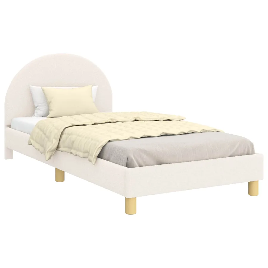 Cadre de lit pour enfants avec tête de lit Crème 80 x 200 cm - 2