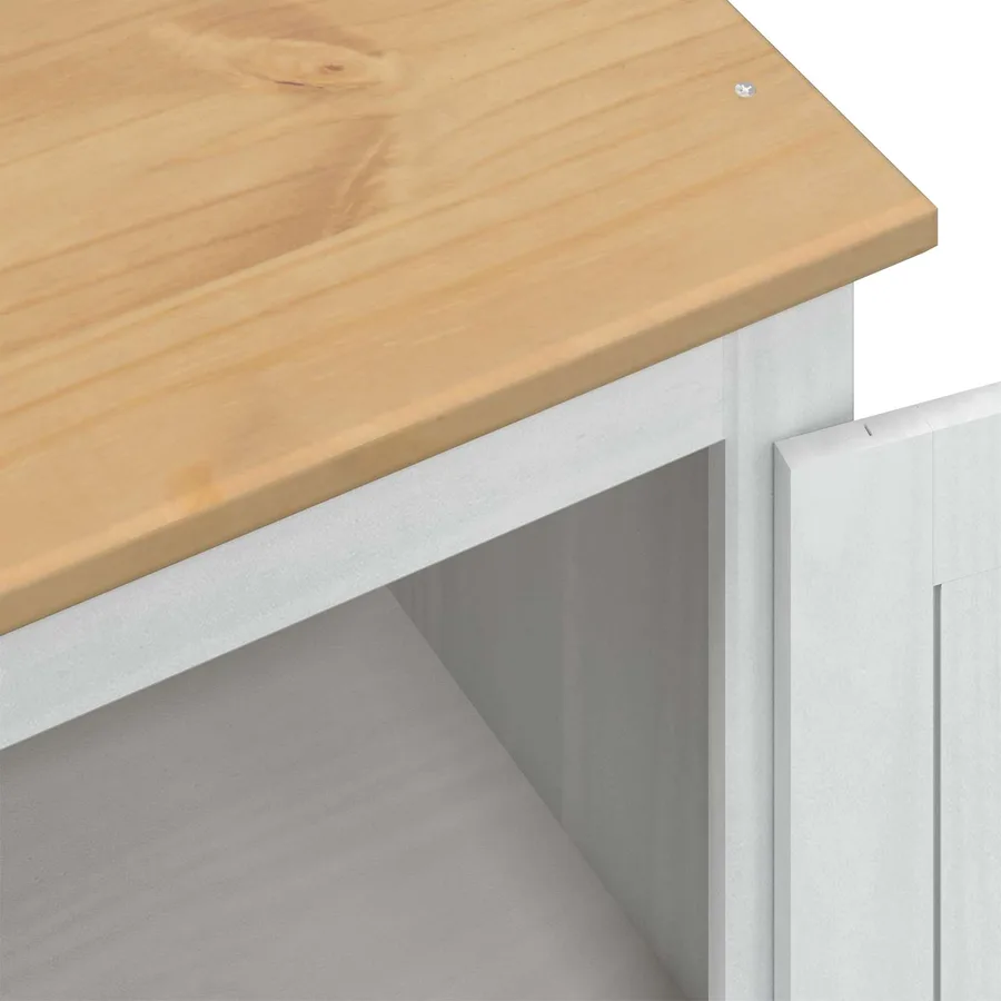 Armoires avec tiroir Blanc 76 x 50 x 170 cm Pin massif - 7