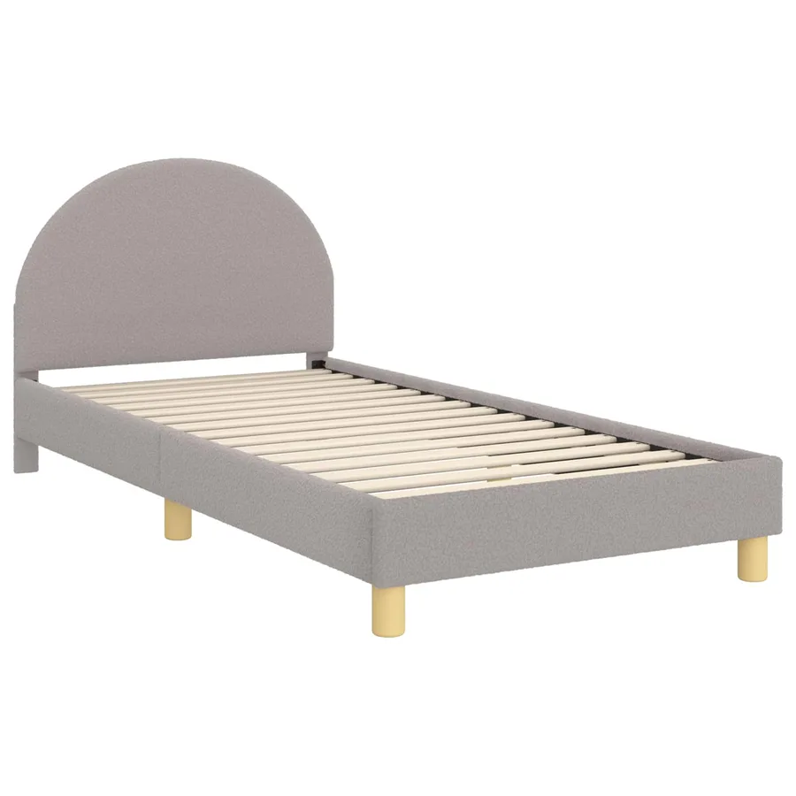 Cadre de lit pour enfants avec tête de lit Gris clair 80x200 cm - 2