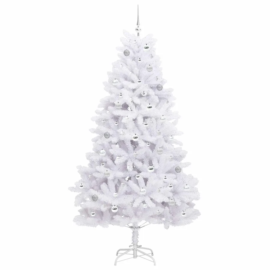 Sapin de Noël Artificiel à Branches Articulées Blanc 210 cm - 4