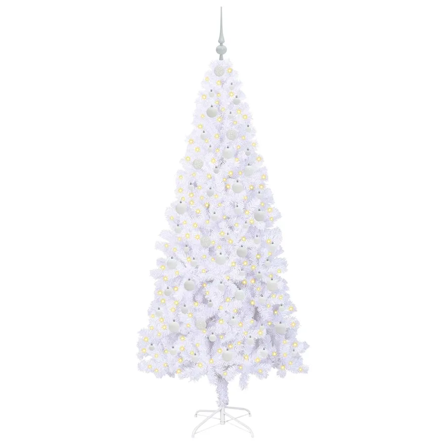 Sapin de Noël artificiel avec 300 LED Blanc 210 cm PVC et Acier - 3