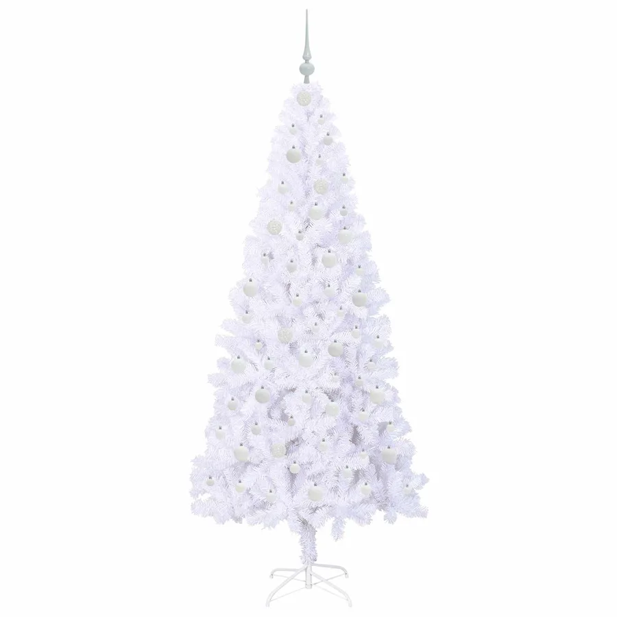 Sapin de Noël artificiel avec 300 LED Blanc 210 cm PVC et Acier - 4
