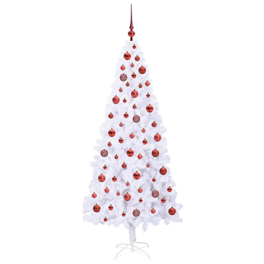 Sapin de Noël artificiel avec 300 LED Blanc 180 cm PVC et Acier - 4