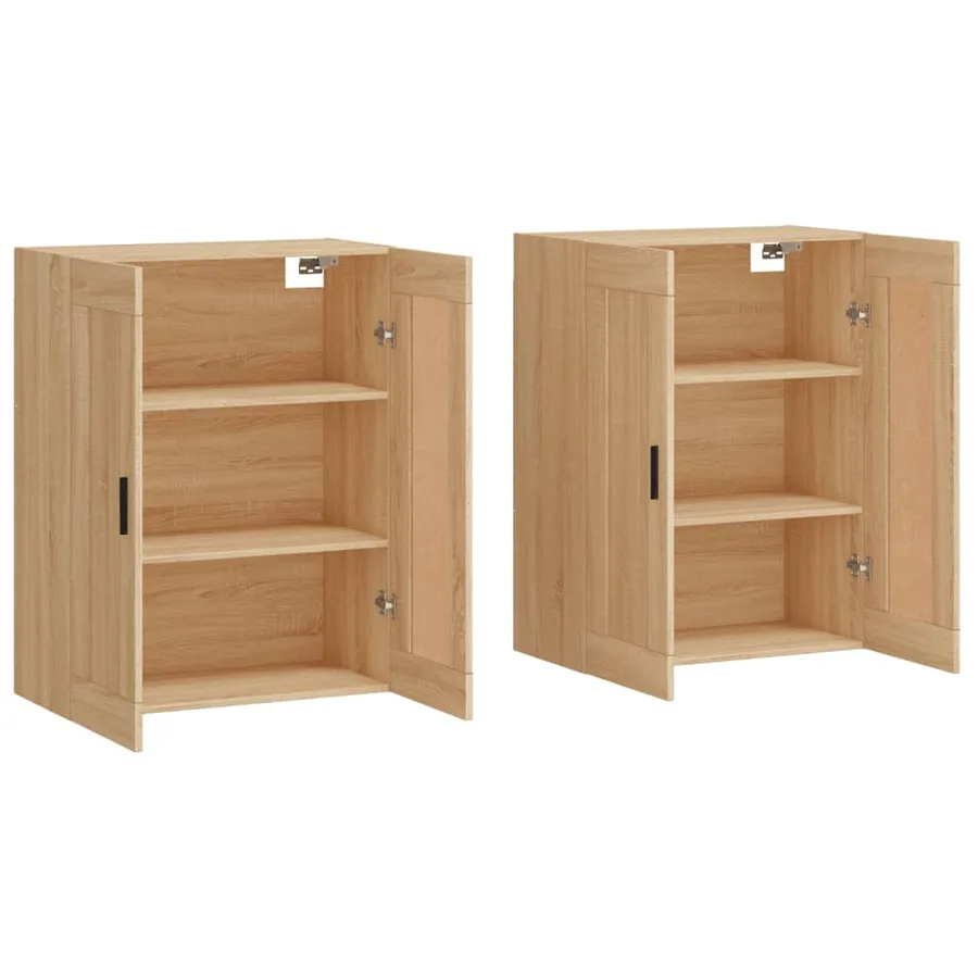 Armoires murales 2 pcs chêne sonoma bois d'ingénierie - 4