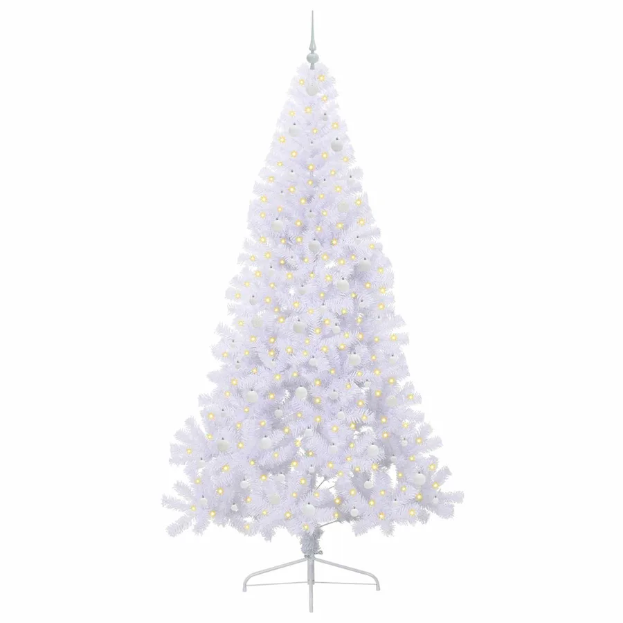Sapin de Noël artificiel avec 300 LED Blanc 240 cm PVC et Acier - 3