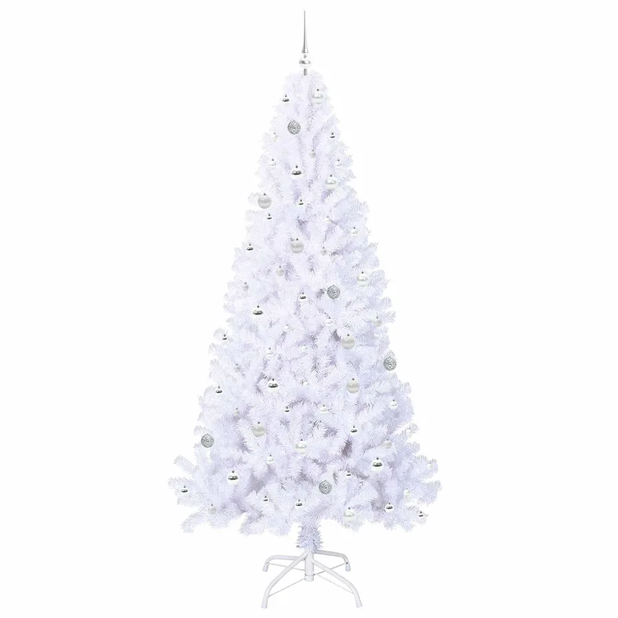 Sapin de Noël artificiel avec 300 LED Blanc 240 cm PVC et Acier - 4