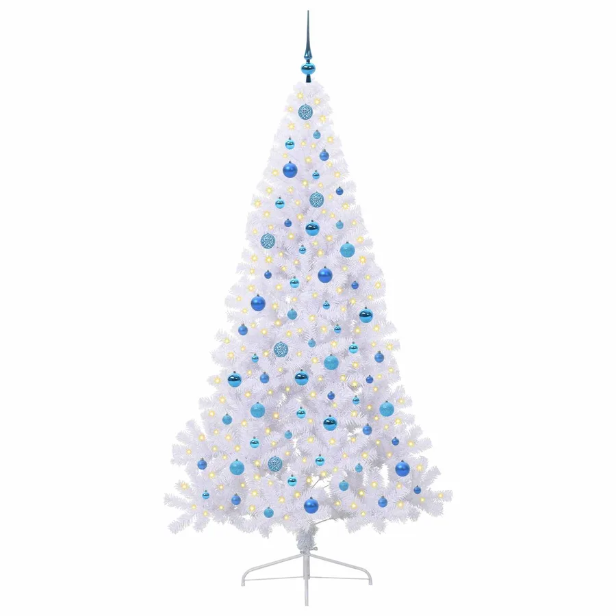 Sapin de Noël artificiel avec 300 LED Blanc 210 cm PVC et Acier - 3