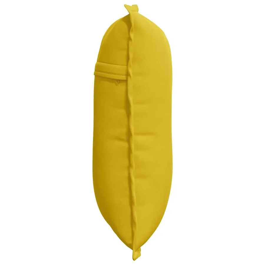 Coussin de Dos Jaune 50 x 45 cm Tissu en velours côtelé - 6