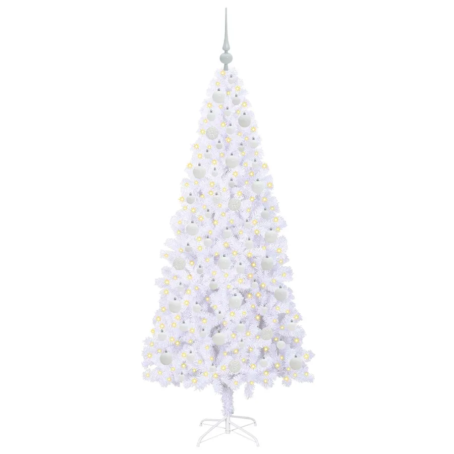 Sapin de Noël artificiel avec 300 LED Blanc 180 cm PVC et Acier - 3