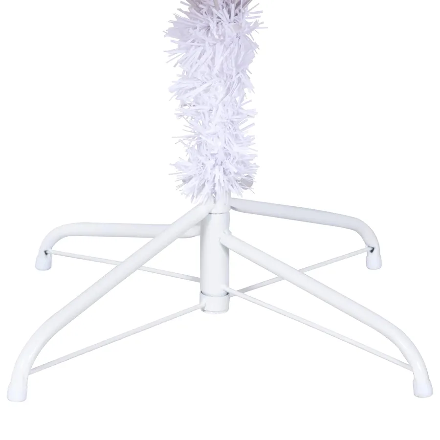 Sapin de Noël artificiel avec 300 LED Blanc 180 cm PVC et Acier - 12