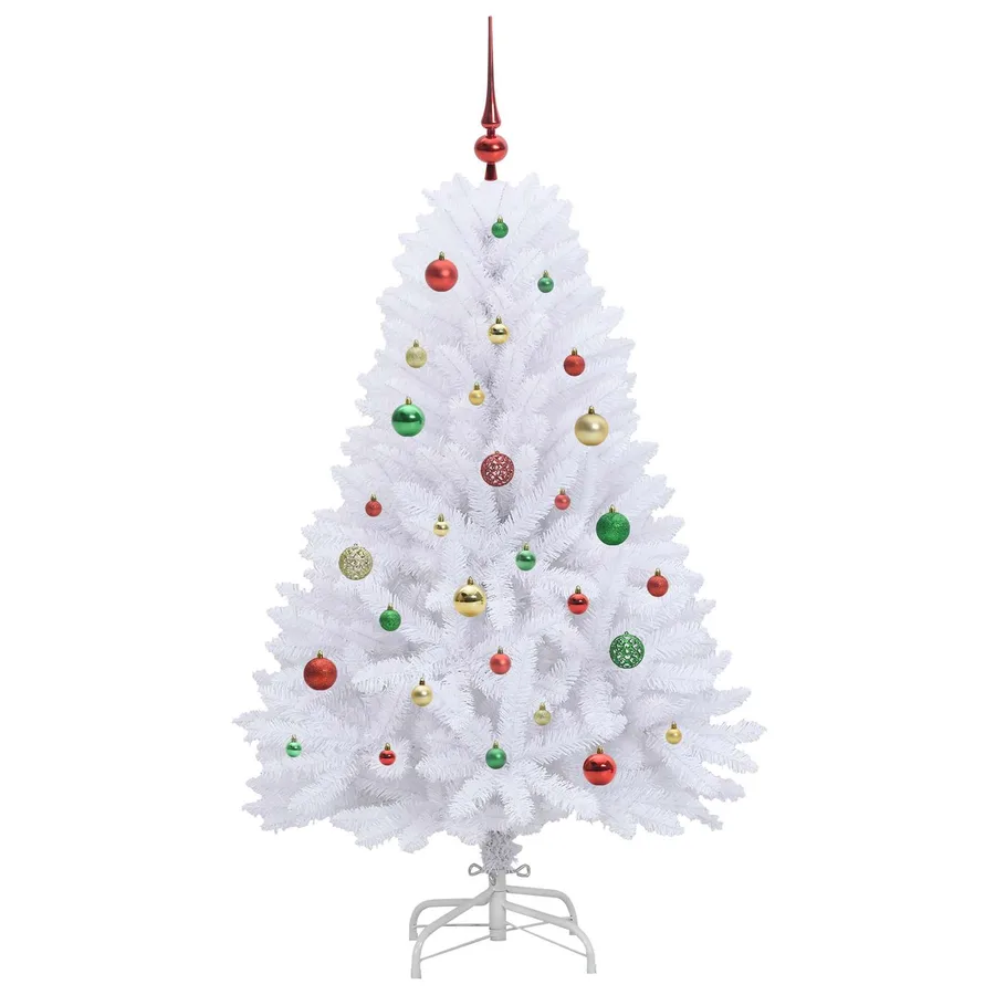 Sapin de Noël Artificiel à Branches Articulées Blanc 150 cm - 5