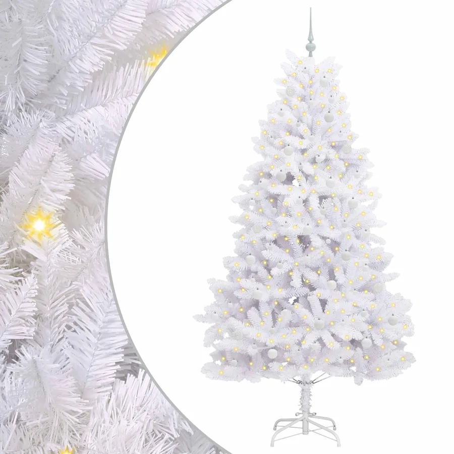 Sapin de Noël Artificiel à Branches Articulées Blanc 240 cm - 2