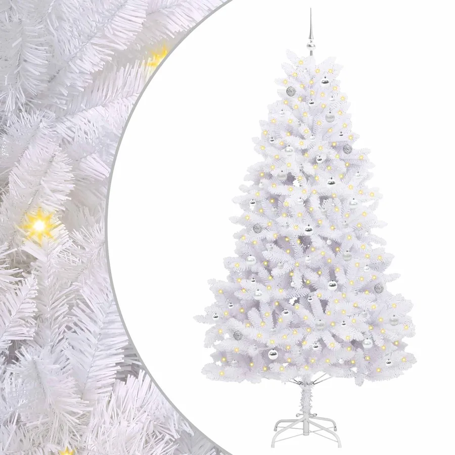 Sapin de Noël Artificiel à Branches Articulées Blanc 240 cm - 2