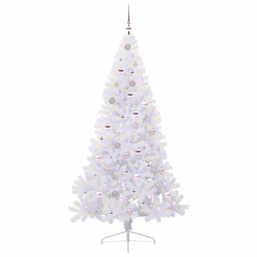 Sapin de Noël artificiel avec 300 LED Blanc 210 cm PVC et Acier - 3