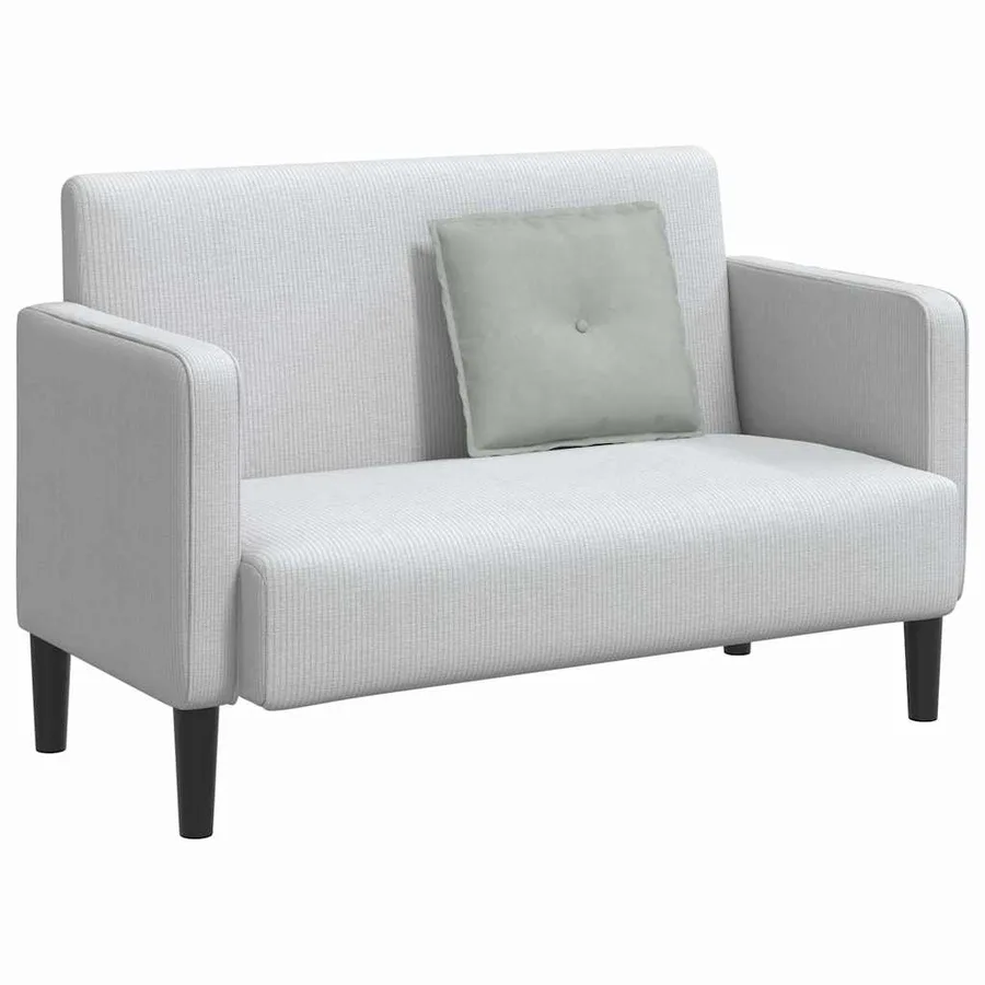 Coussin de Dos Gris clair 50 x 45 cm Tissu en velours côtelé - 3
