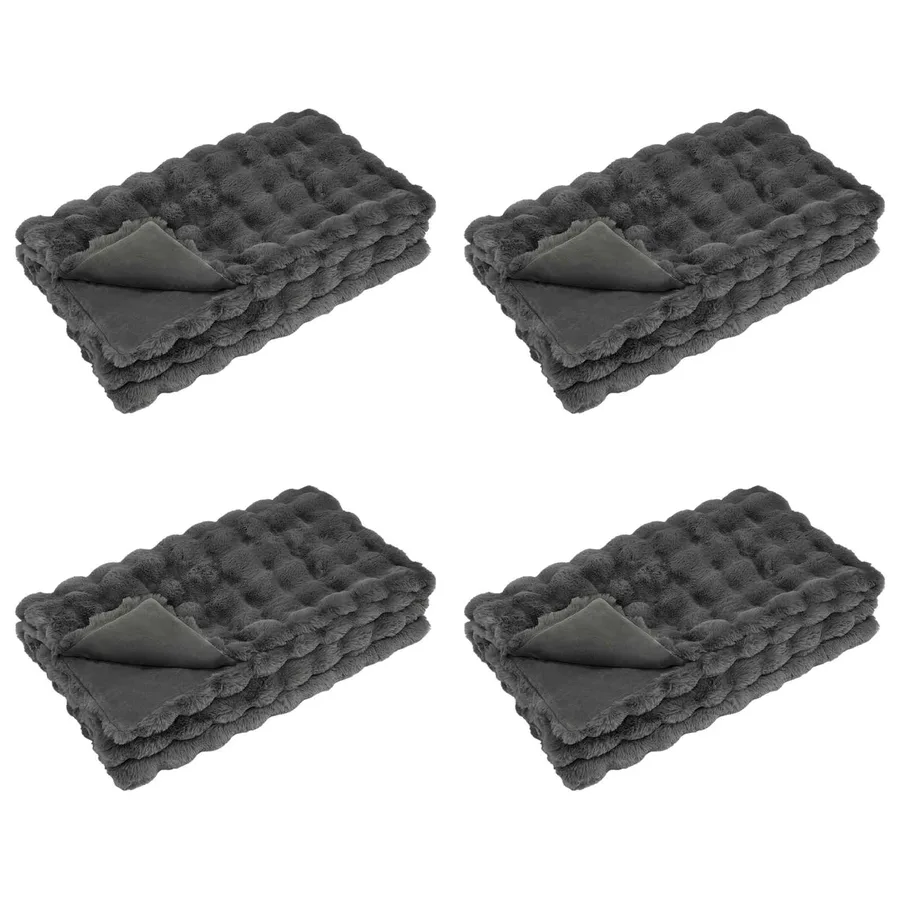 Couverture antidérapante en fausse de lapin Olite 4 pcs - 2