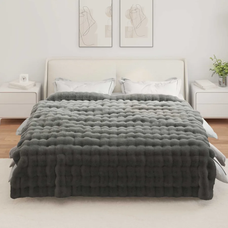 Couverture antidérapante en fausse de lapin Olite 4 pcs - 4